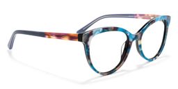 Elbert Round Blue Floral Glasses2