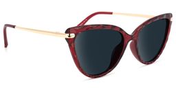 Lucas Cateye Red Sunglasses2