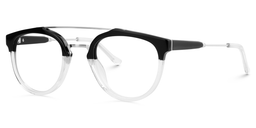 Watson Aviator Black-Clear Glasses 2