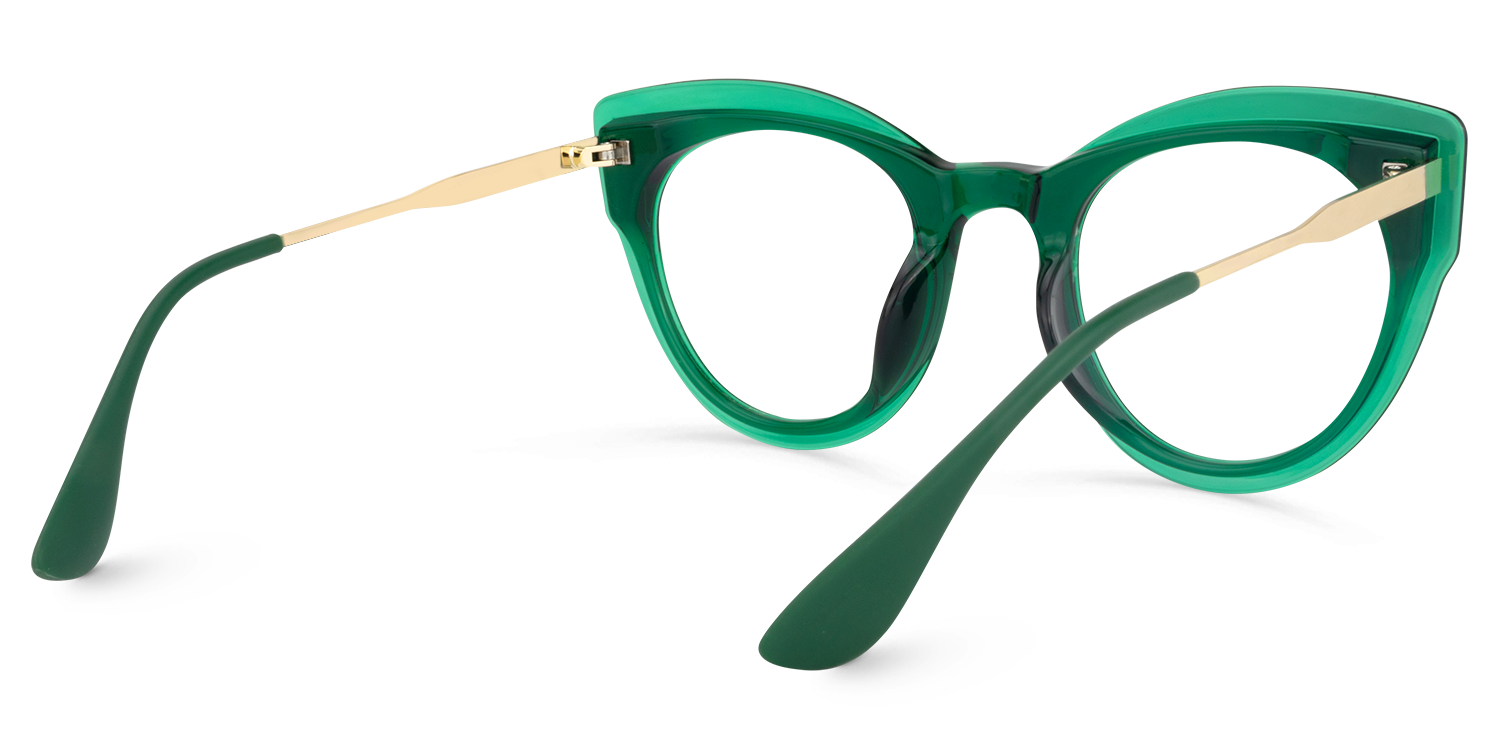 Cat Eye Dark Green Glasses | Zeelool Glasses4
