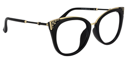 Dalton Cat Eye Black Glasses1