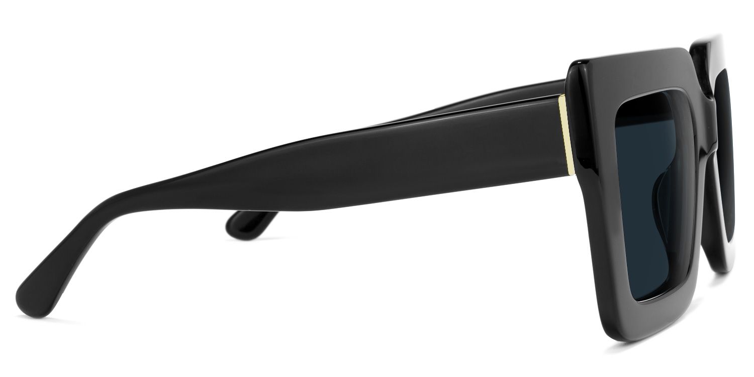 Brandon Square Black Sunglasses for Women & Men | ZEELOOL UK2