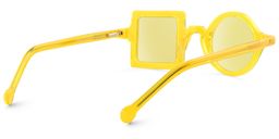 Paola Asymmetric Yellow Sunglasses4