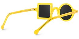 Paola Asymmetric Yellow Sunglasses4