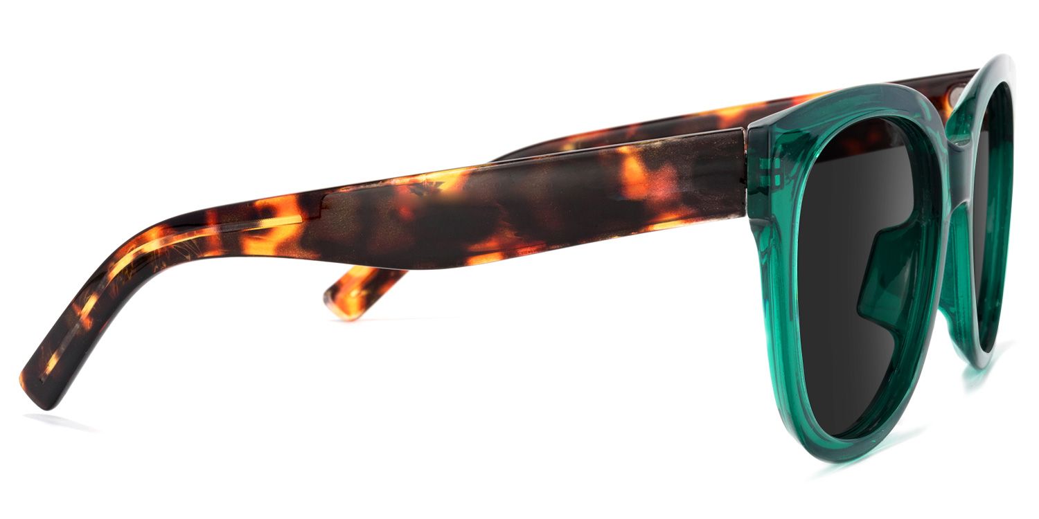 Harrell Square Sunglasses with Plastic Green Frames | ZEELOOL CA3