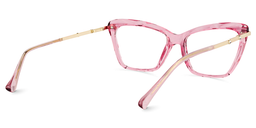 Juliet Pink Rectangle Glasses3