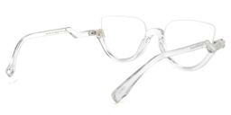 Felicia Cat Eye Clear Glasses (Z-shaped Arms)4