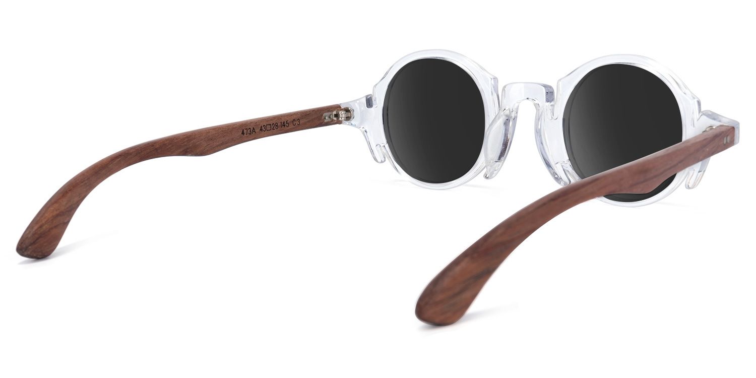 Charlie Clear Frame Sunglasses with Round Style | ZEELOOL UK4