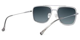 Nayeli Aviator Gray-Silver Sunglasses4