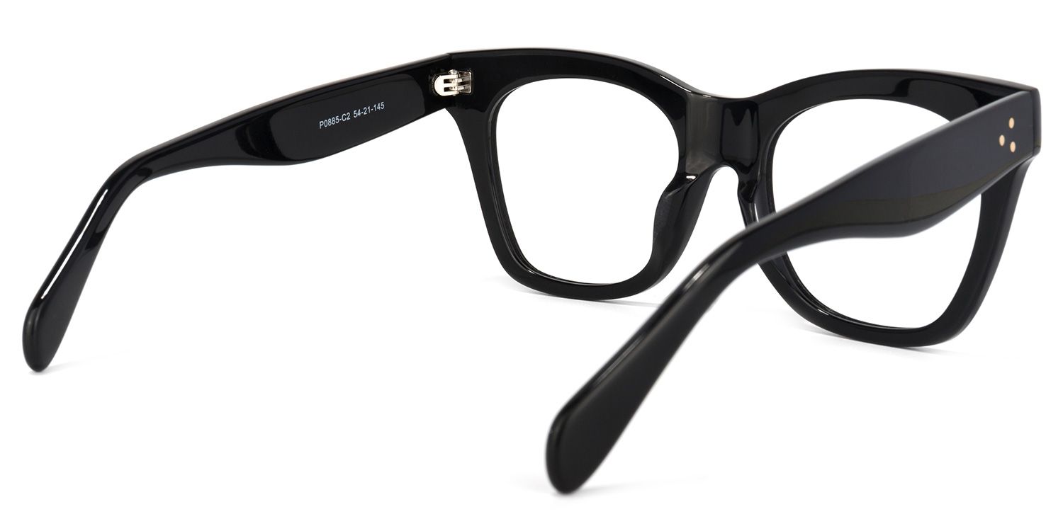 Rectangle Black Glasses | Zeelool Eyewear5
