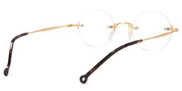 Jasmine Round Gold Glasses4