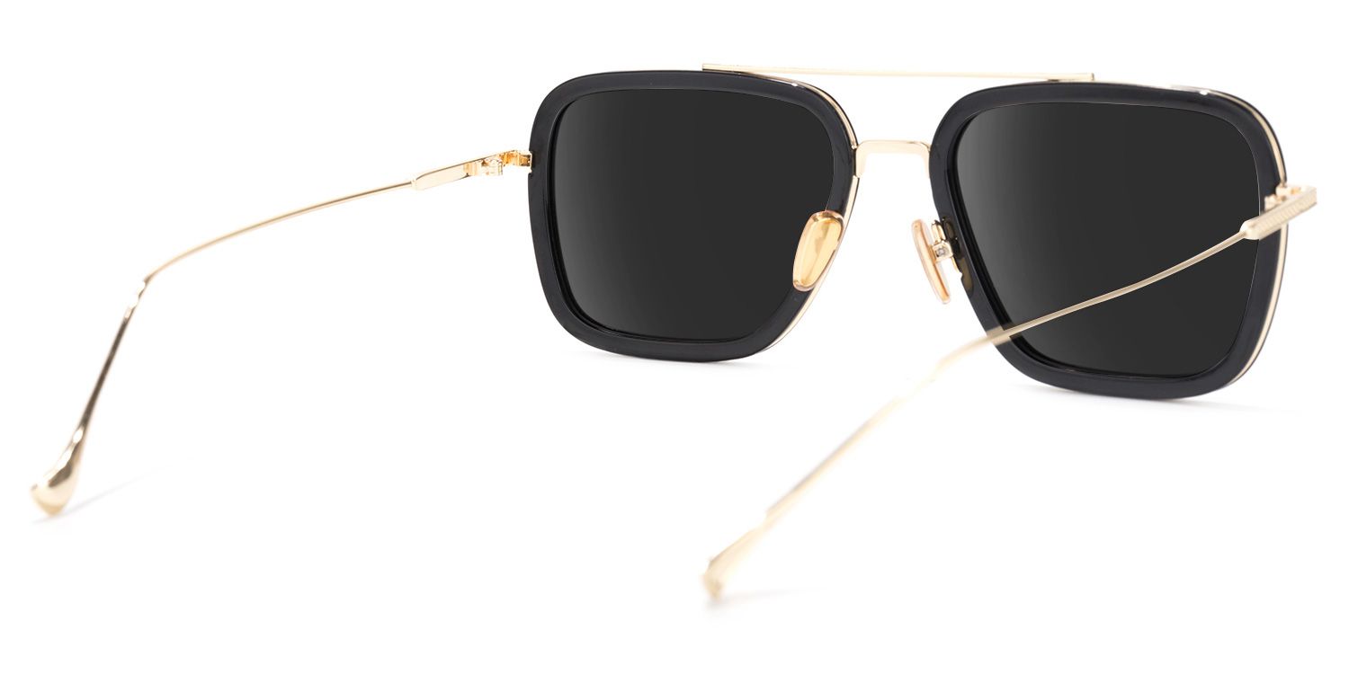Gifford Mixed Black-Gold Aviator Frame Sunglasses | ZEELOOL UK4