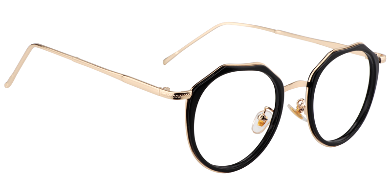 Geometric Black Glasses | Zeelool Eyeglass Frames3
