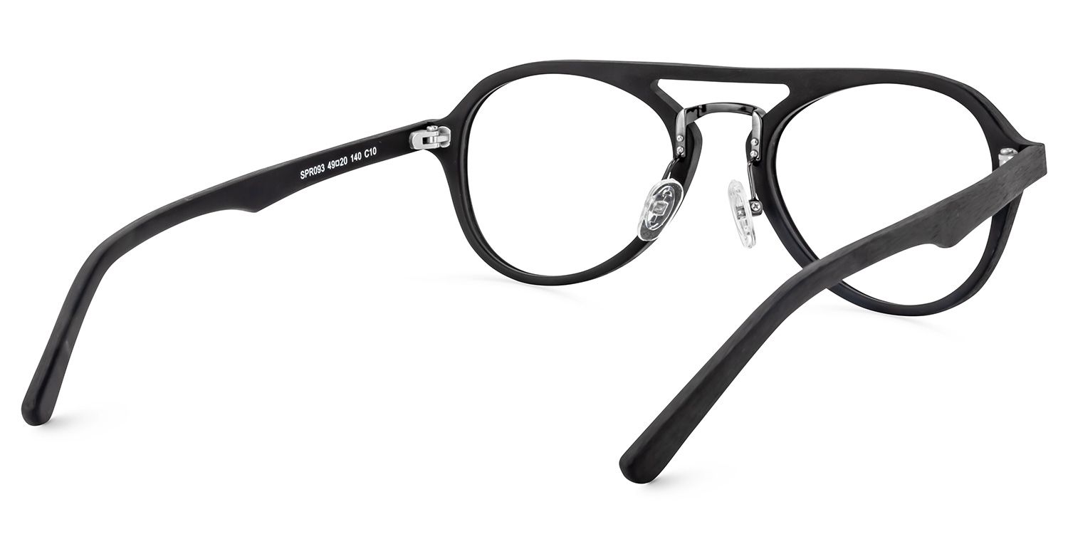 Aviator Black Glasses | Zeelool Glasses4