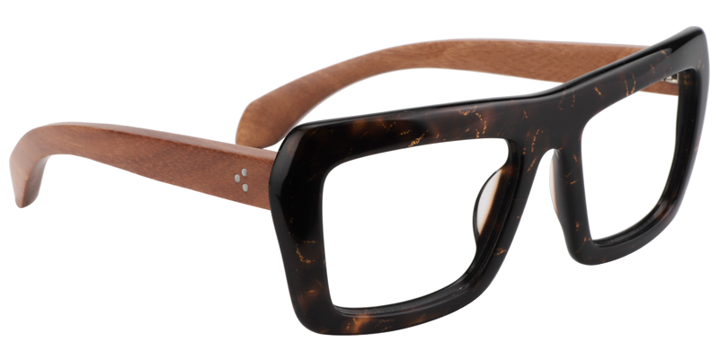 Rectangle Black-Gold Glasses3