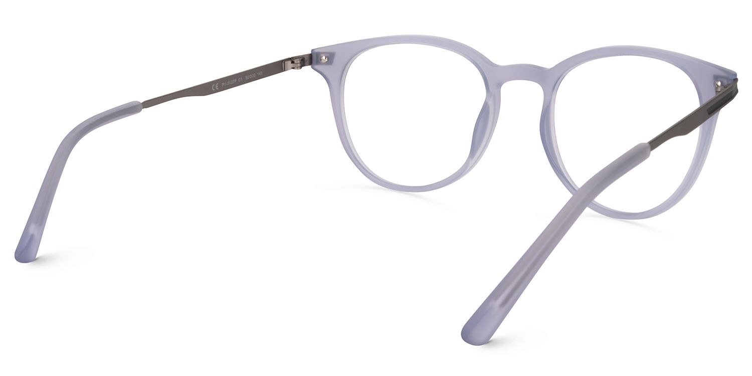 Round Greyish-Purple Glasses | Zeelool Glasses4