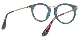 Quentina Round Blue Glasses4
