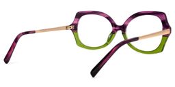 Sugarplum Geometric Purple-Green Glasses4