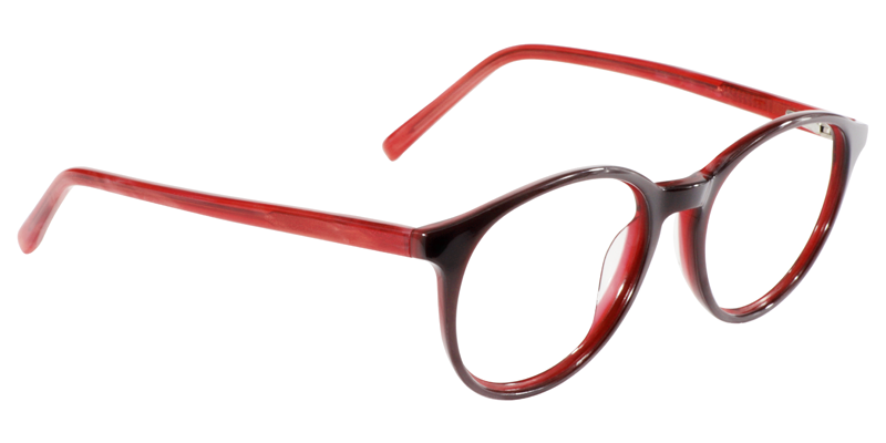 Round Red Glasses | Zeelool Eyeglass Frames3