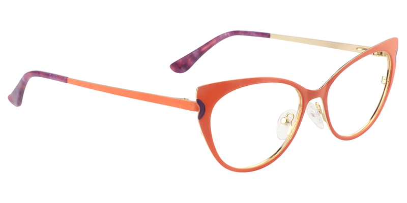 Cateye Living Coral Glasses | Zeelool Eyeglass Frames3