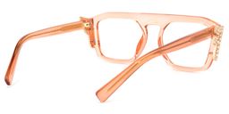 Makayla Square Orange Glasses4