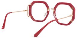 Mariah Geometric Red Glasses4