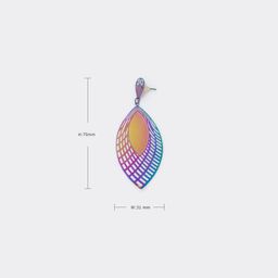 Stylish Leaf Shape Purple Earrings3