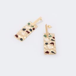 Stylish Enamel Rectangle Earrings0