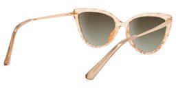 Lucas Cateye Beige Sunglasses4