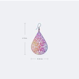 Stylish Teardrop Purple Earrings3