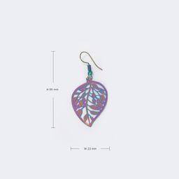 Stylish Leaf Shape Purple Earrings3