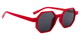 Andrea Geometric Red Sunglasses2
