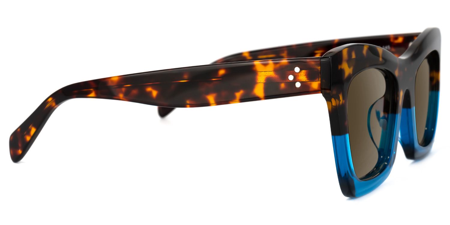 Benitez Rectangle Blue Sunglasses for Women & Men | ZEELOOL UK2