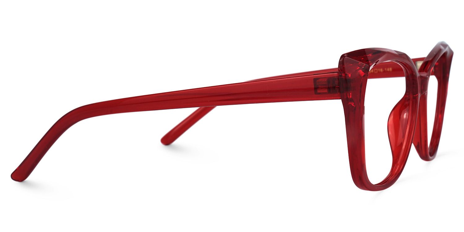 Farris Red Cat eye Frame Glasses for Women | ZEELOOL UK3