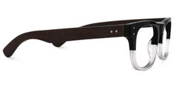 Garz Rectangle Black-Clear Glasses2