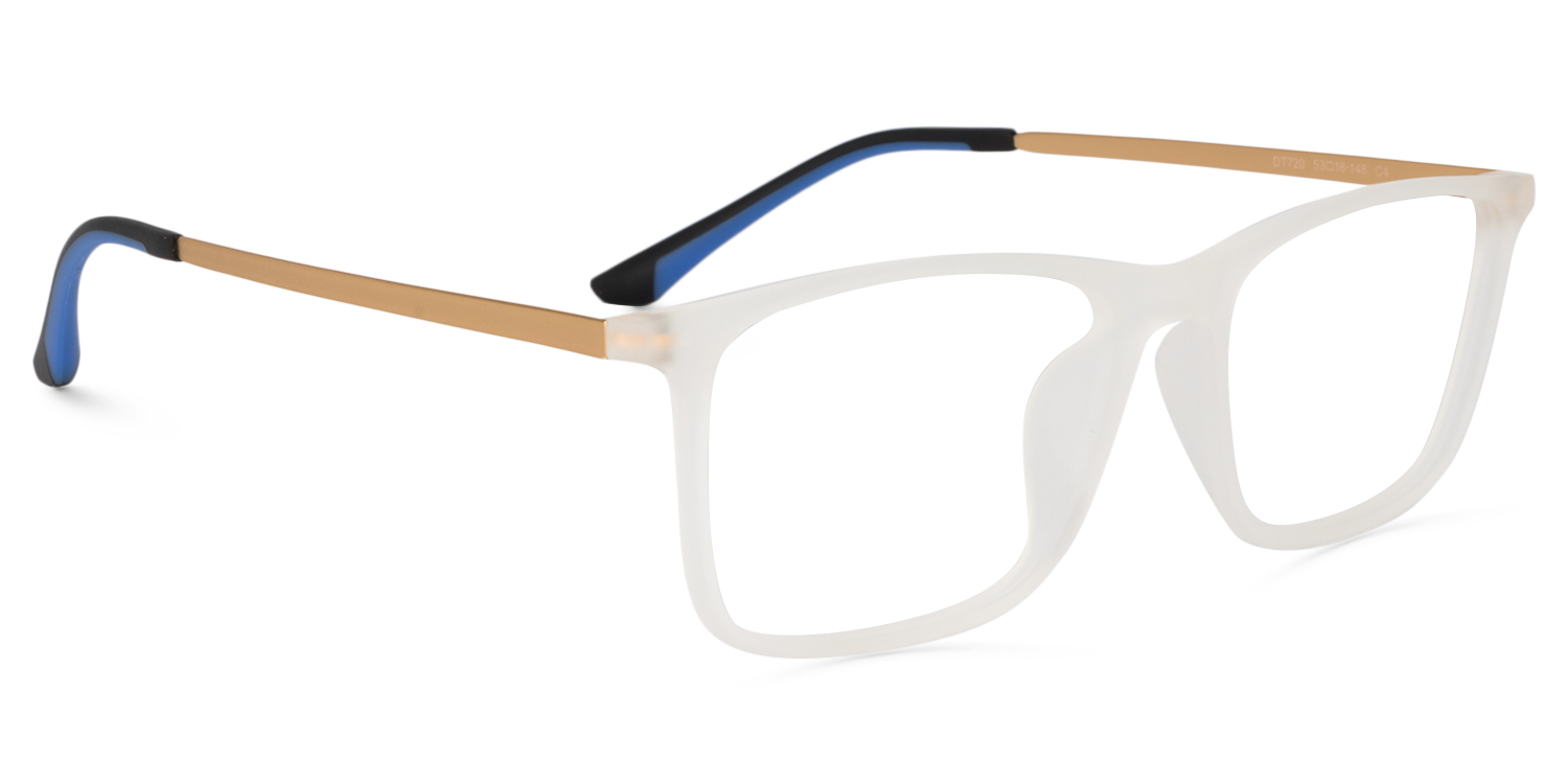 Rectangle White Glasses | Zeelool Glasses3