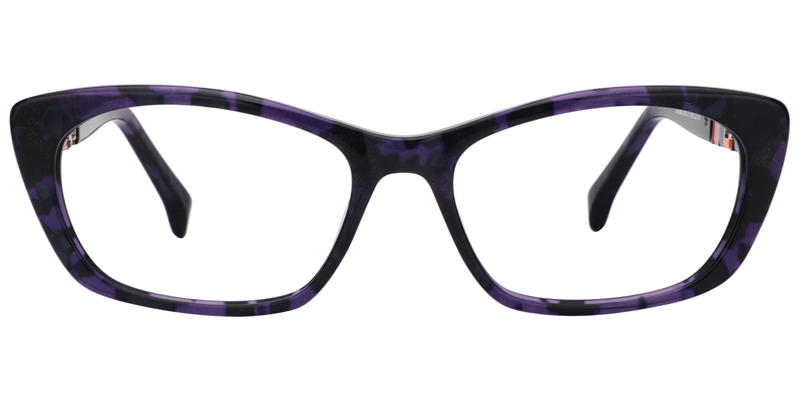 Ryan Rectangle Purple Glasses