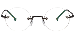 Jasmine Round Black Glasses0