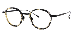 Tamara Round Black & Clear Glasses2