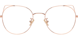 Ruth Cat Ear Round Gold Glasses5