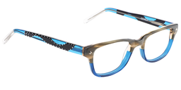 Samantha Rectangle Blue Glasses3