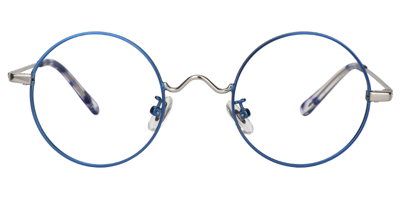 Ursula Round Blue Glasses