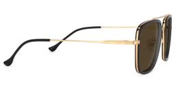 Nayeli Aviator Black-Gold Sunglasses2