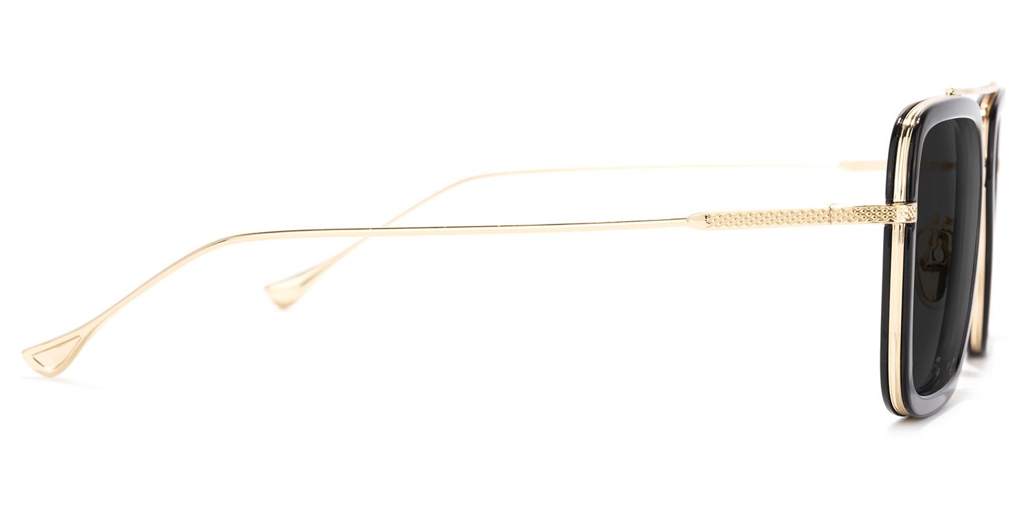 Gifford Mixed Black-Gold Aviator Frame Sunglasses | ZEELOOL UK3