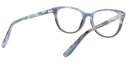 Edith Cateye Blue Pattern Glasses5