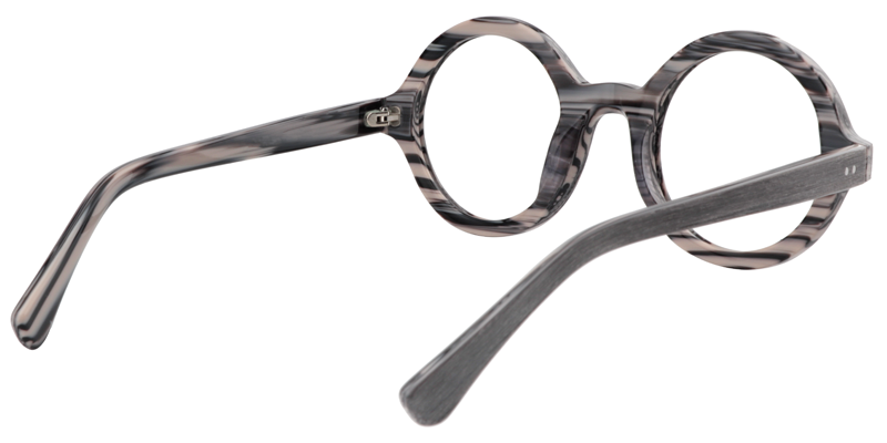 Round Gray Glasses | Zeelool Eyeglasses5