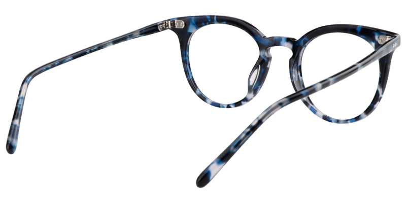 Round Blue-Black Glasses | Zeeelool Eyeglass Frames5