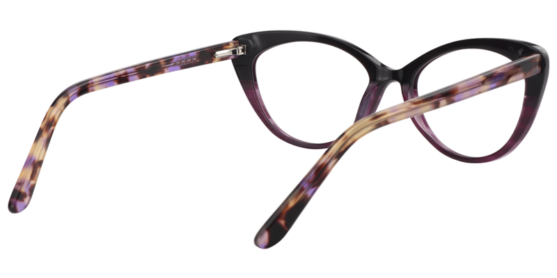 Cateye Purple Glasses | Zeelool Eyeglass Frames5