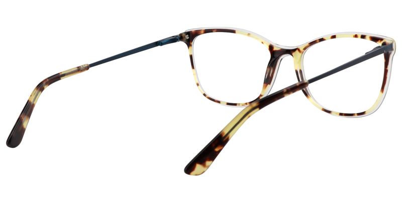 Rectangle Light Tortoise Glasses | Zeelool Eyeglasses5