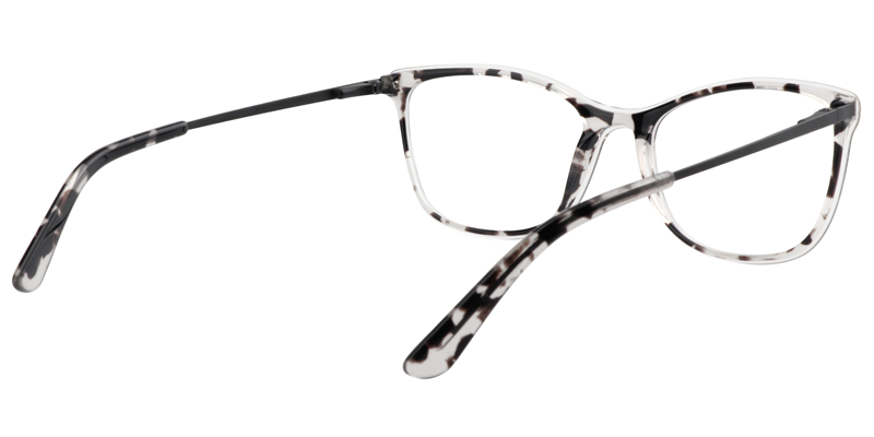 Rectangle Black-Clear Glasses | Zeelool Eyeglasses5
